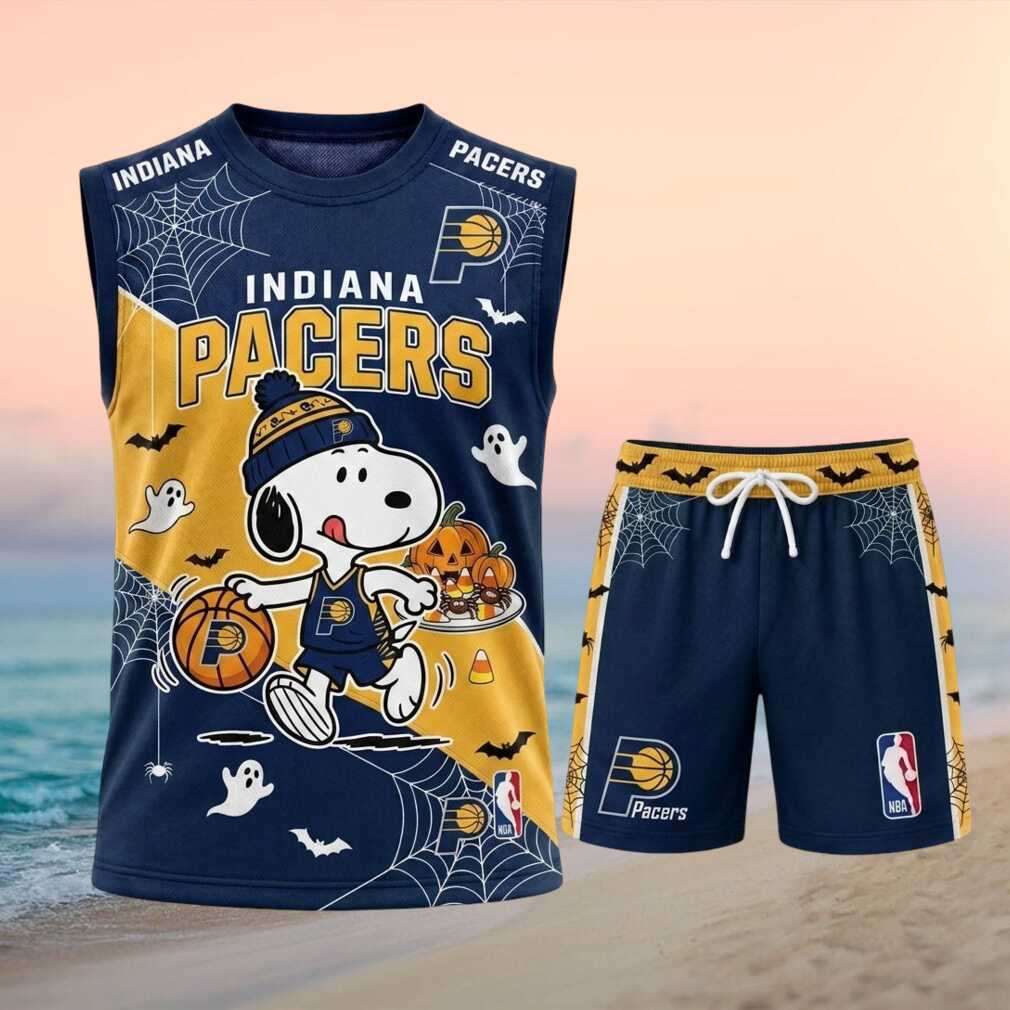 Indiana Pacers Snoopy Halloween Pumpkin Basketball Shirt