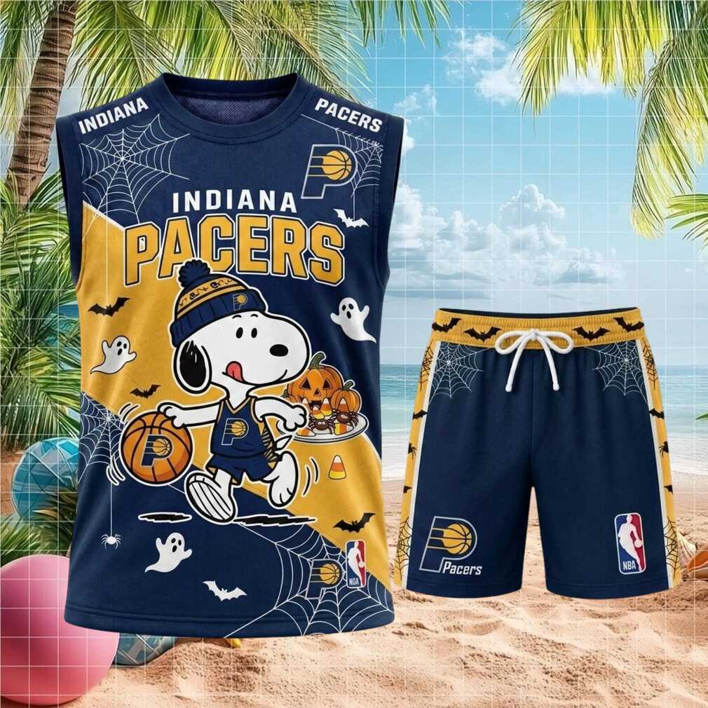 Indiana Pacers Snoopy Halloween Pumpkin Basketball Shirt
