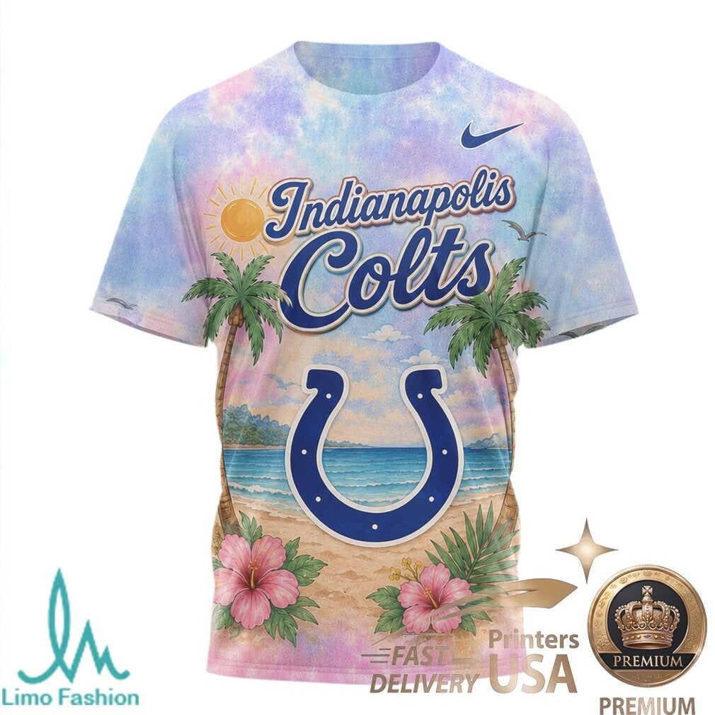 Indianapolis Colts Beach Tropical Parrot Summer Men's T Shirt - Limotees LLC