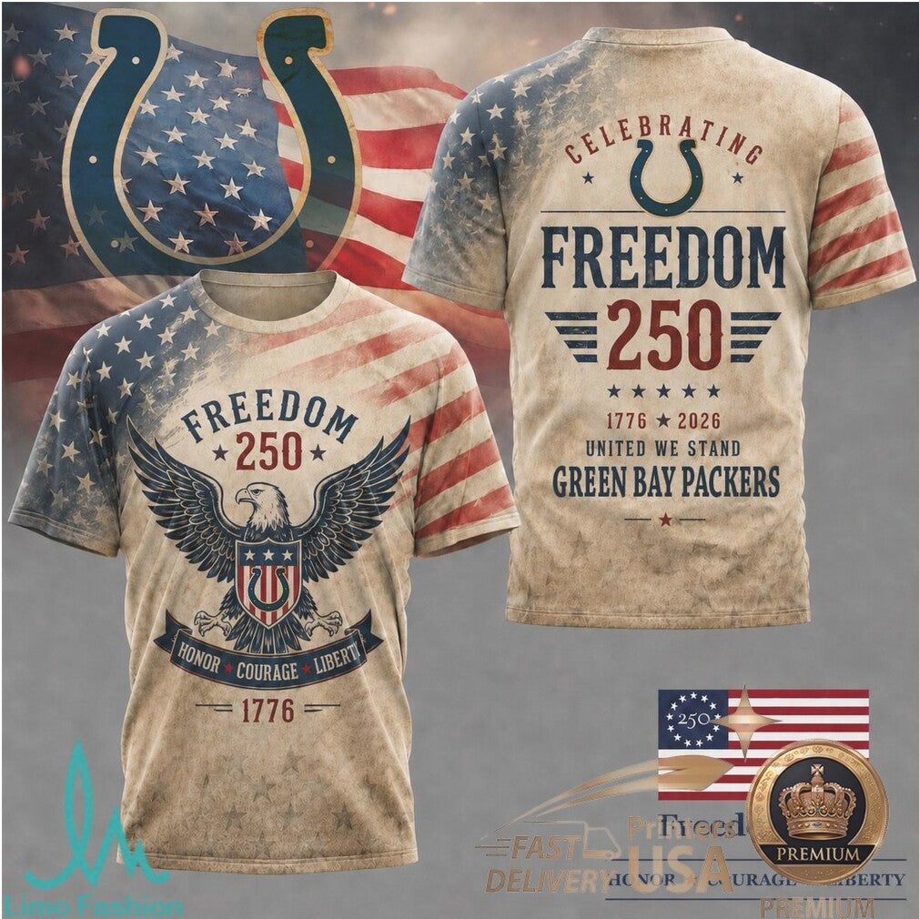 Indianapolis Colts Freedom 250 American Flag Eagle Patriotic T Shirt - Limotees LLC