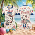 Indianapolis Colts Hello Kitty Nurse Life Care Is My Calling Shirt