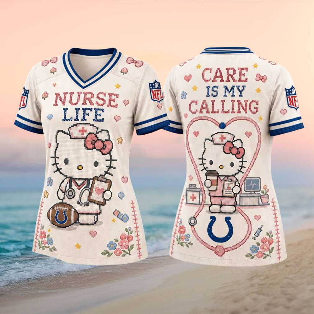 Indianapolis Colts Hello Kitty Nurse Life Care Is My Calling Shirt