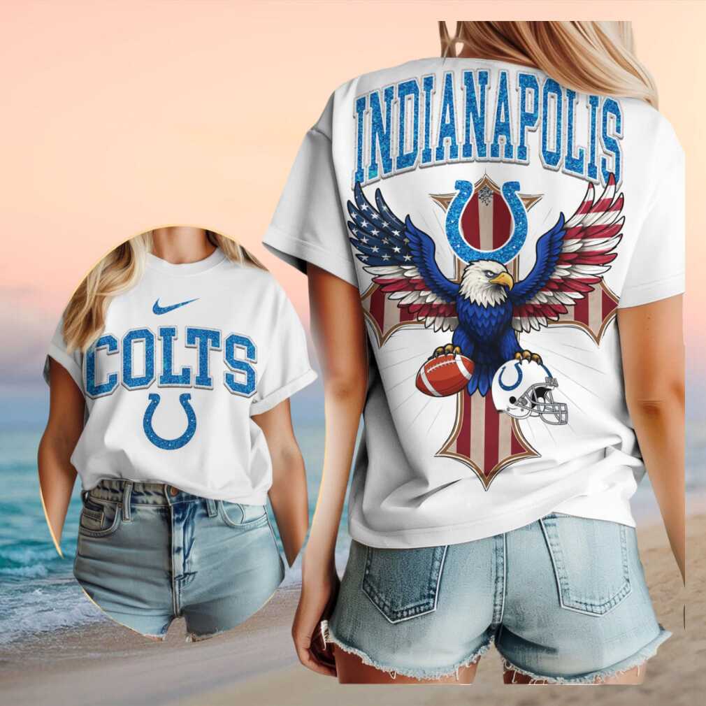 Indianapolis Colts Horseshoe Eagle American Cross Shirt - Limotees LLC