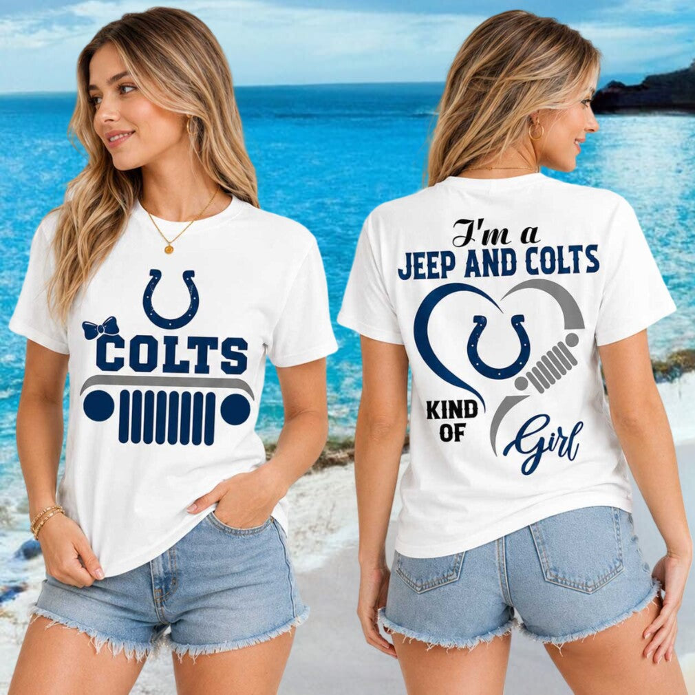 Indianapolis Colts Jeep Heartbeat Football Fan Women's Shirt