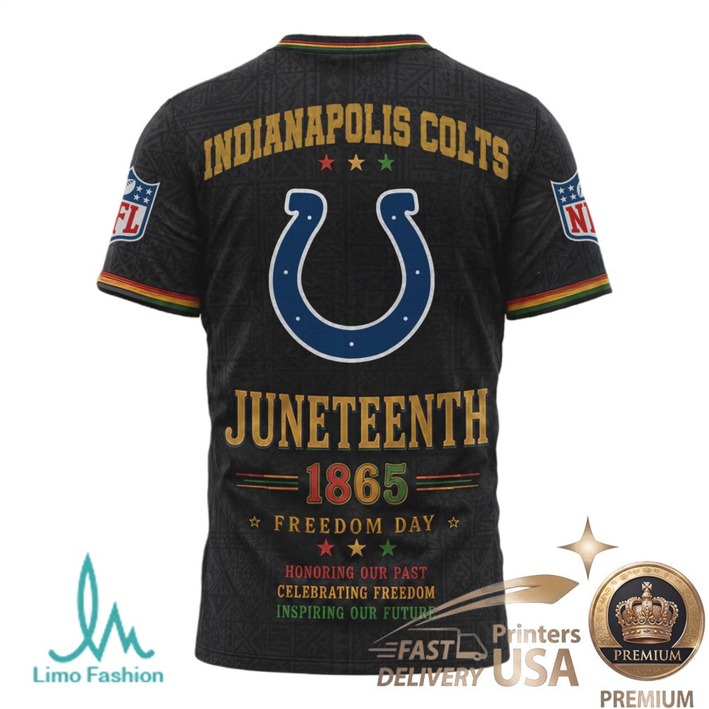 Indianapolis Colts Juneteenth 1865 Freedom Day Graphic T Shirt - Limotees LLC