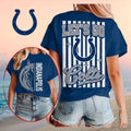 Indianapolis Colts Let's Go Striped Theme Shirt - Limotees LLC