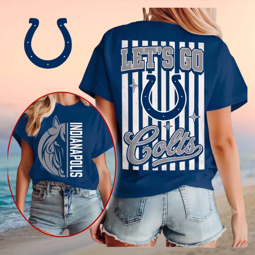 Indianapolis Colts Let's Go Striped Theme Shirt - Limotees LLC