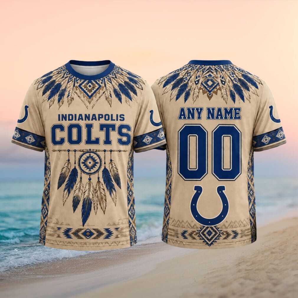 Indianapolis Colts Native Dreamcatcher Feather Shirt - Limotees LLC