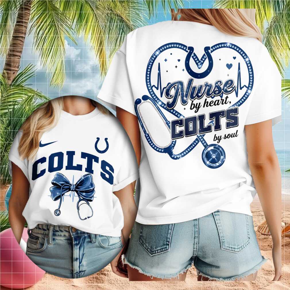 Indianapolis Colts Nurse By Heart Soul Stethoscope Graphic Shirt