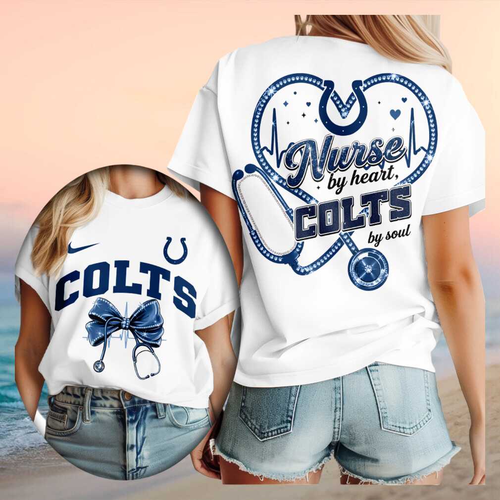 Indianapolis Colts Nurse By Heart Soul Stethoscope Graphic Shirt