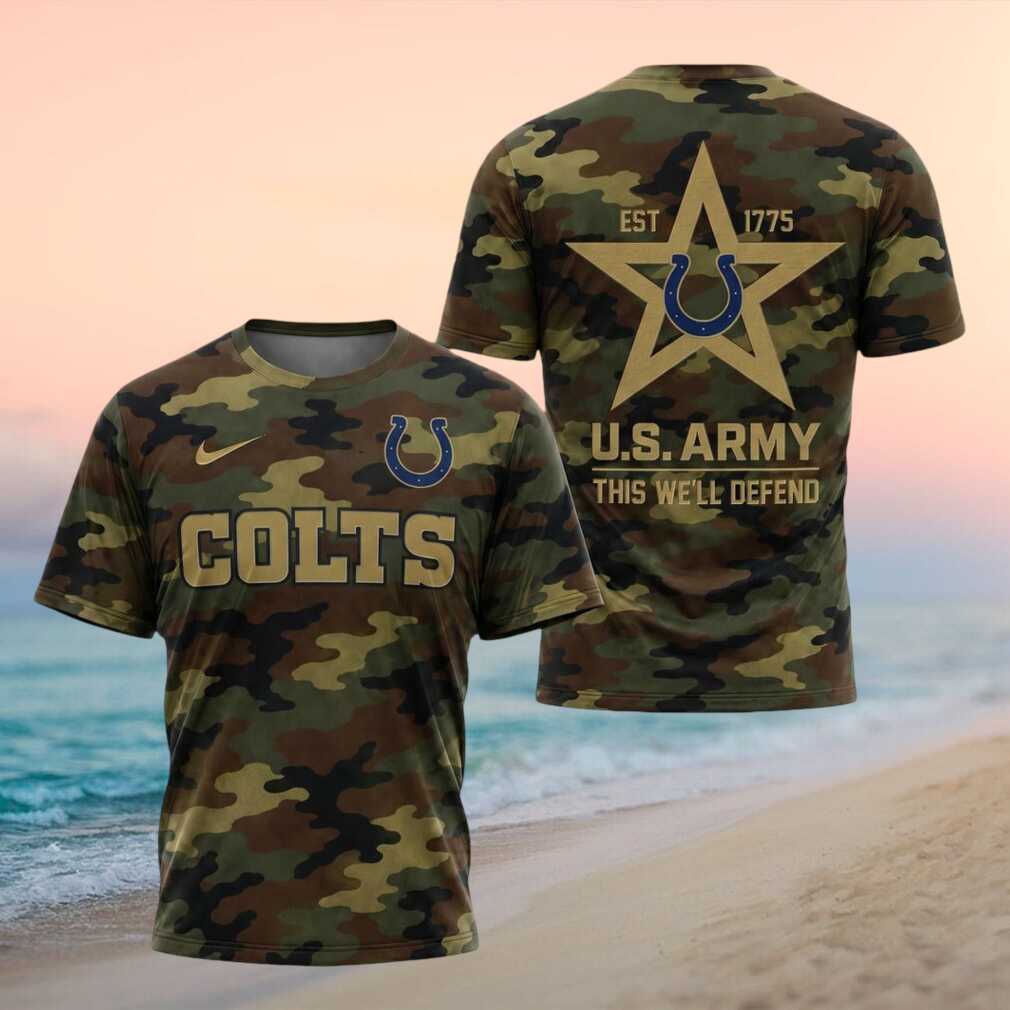 Indianapolis Colts US Army Military Camo Shirt