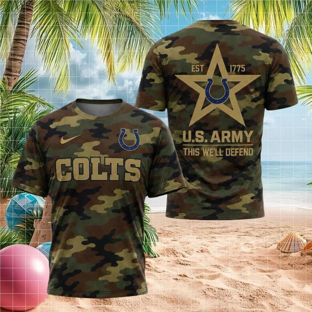 Indianapolis Colts US Army Military Camo Shirt