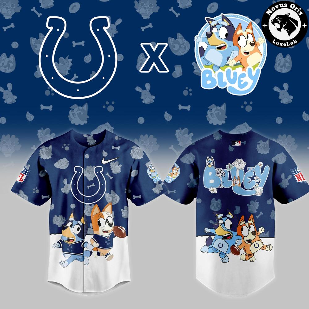 Indianapolis Colts x Bluey Night NFL Custom Edition Jersey