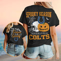 Indianapolis Football Spooky Season Pumpkin Helmet Shirt