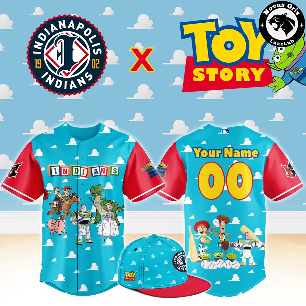 Indianapolis Indians x Toy Story Night Woody Buzz Lightyear Custom Baseball Jersey