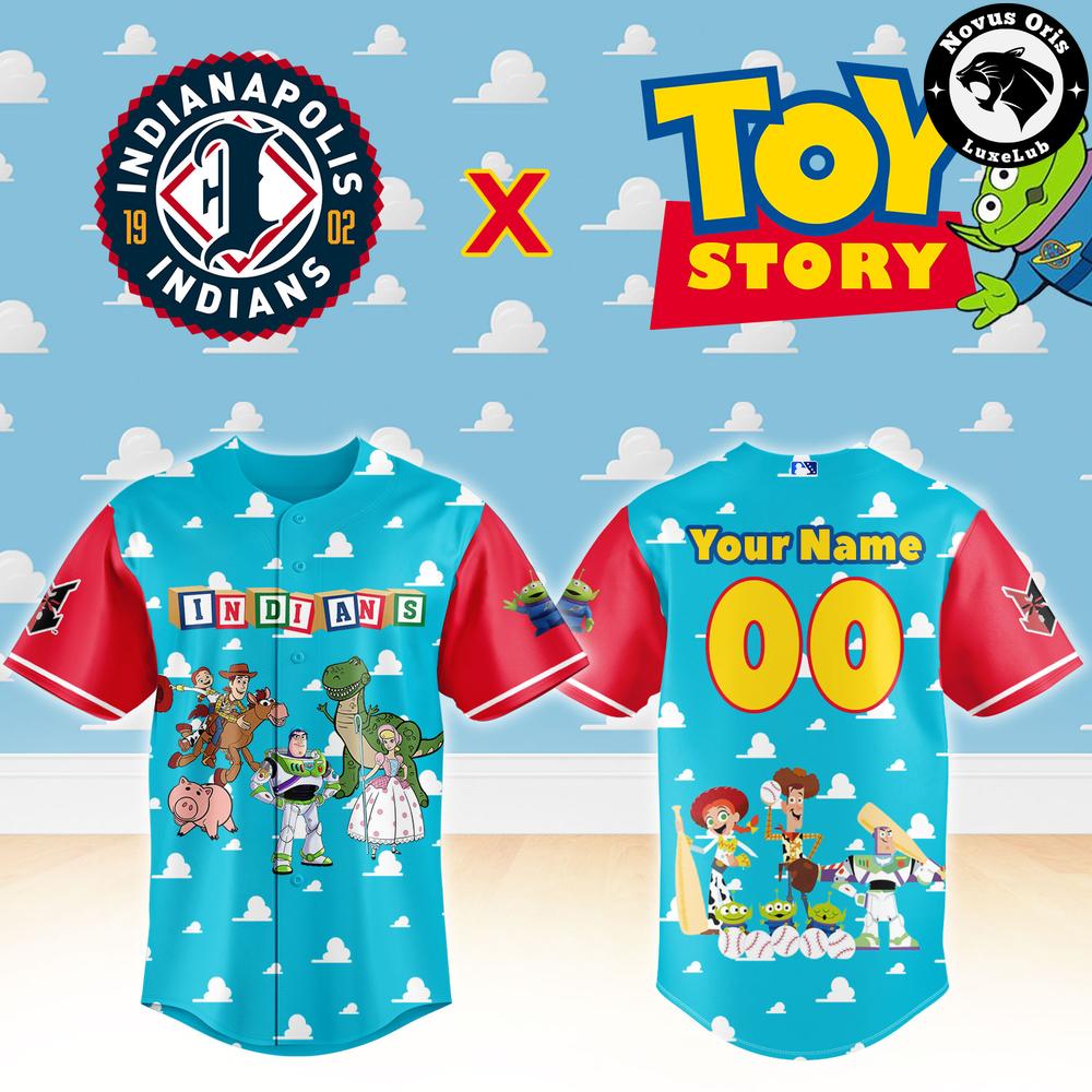 Indianapolis Indians x Toy Story Night Woody Buzz Lightyear Custom Baseball Jersey