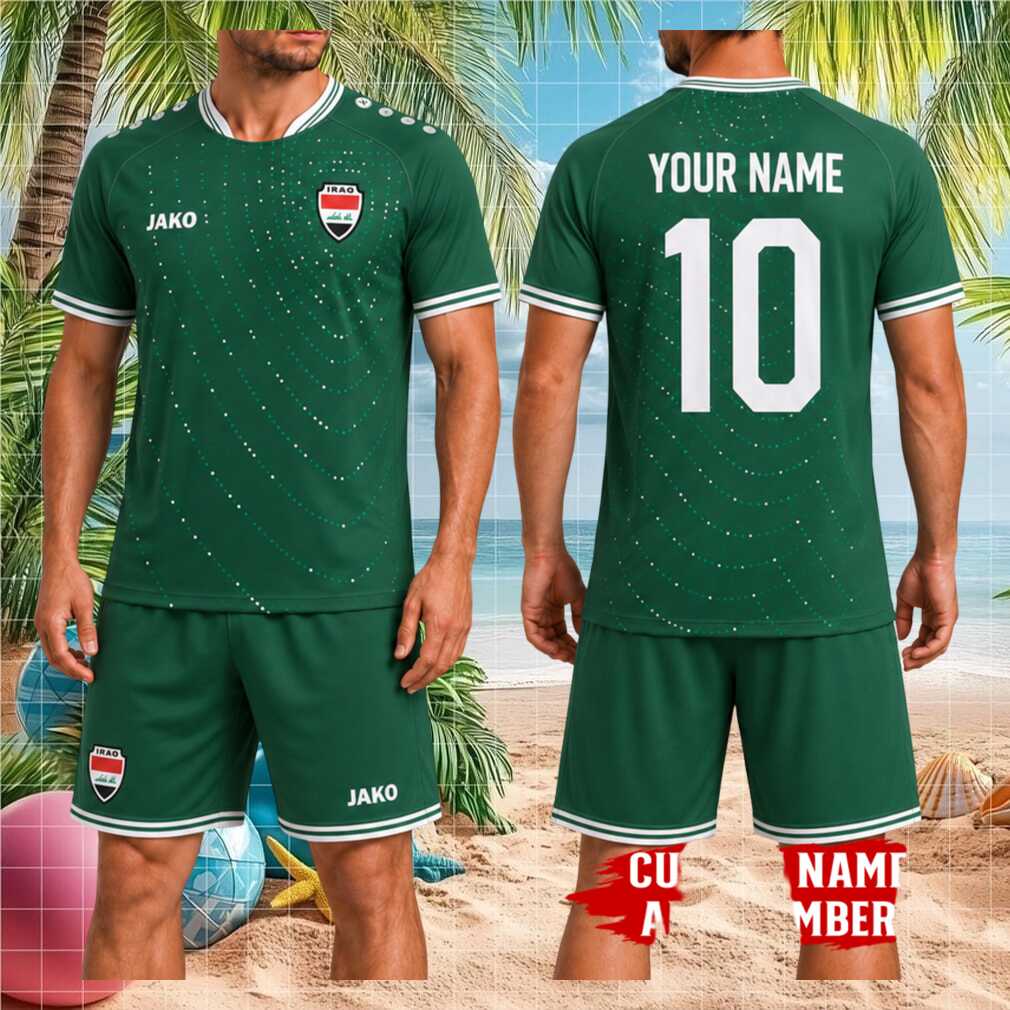Iraq National Football Team Customized Name and Number Match Day Supporter Shirt Shirt
