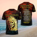 Iron Maiden Eddie Brick Wall Run For Your Lives Tour Shirt