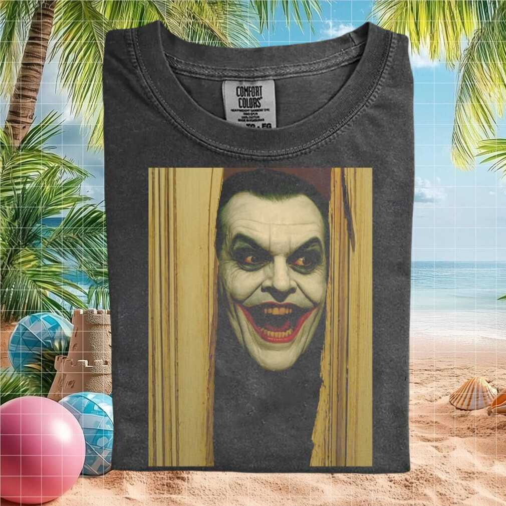 Jack Nicholson Joker Shining Door Scene Iconic Movie T Shirt - Limotees LLC