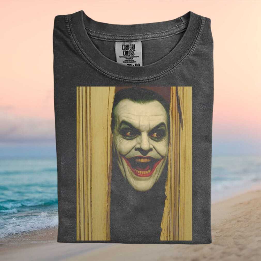Jack Nicholson Joker Shining Door Scene Iconic Movie T Shirt - Limotees LLC