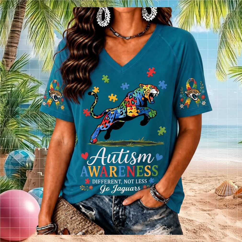 Jacksonville Jaguars Autism Awareness Puzzle Piece Women's Shirt - Limotees LLC