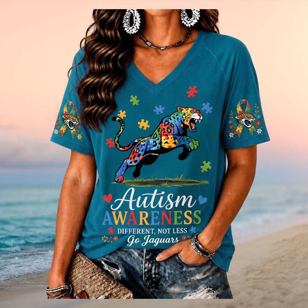 Jacksonville Jaguars Autism Awareness Puzzle Piece Women's Shirt - Limotees LLC