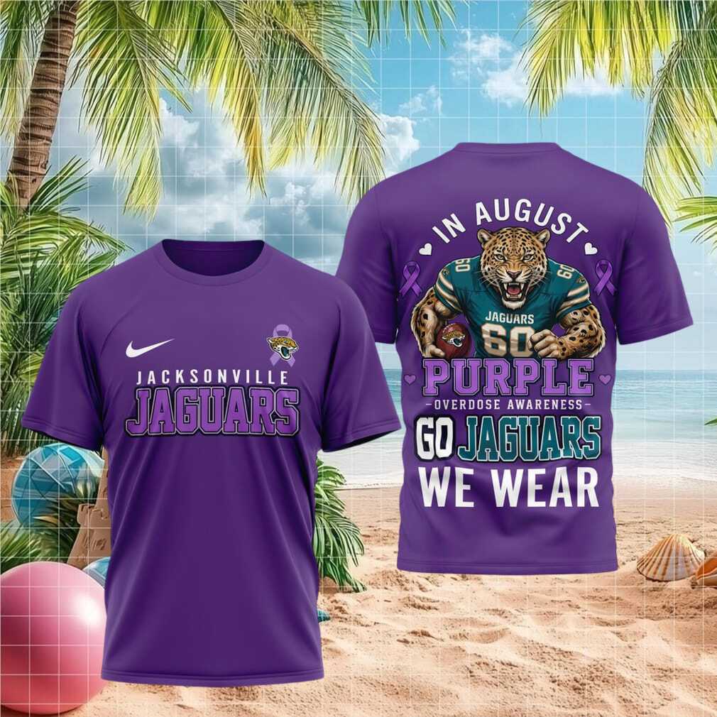 Jacksonville Jaguars Overdose Awareness Purple Football Shirt