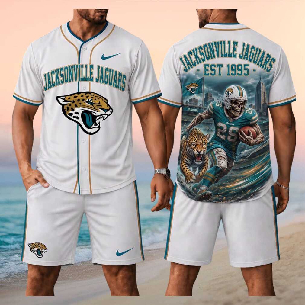 Jacksonville Jaguars Skull Football Jaguar Mascot Stadium Baseball Shirt