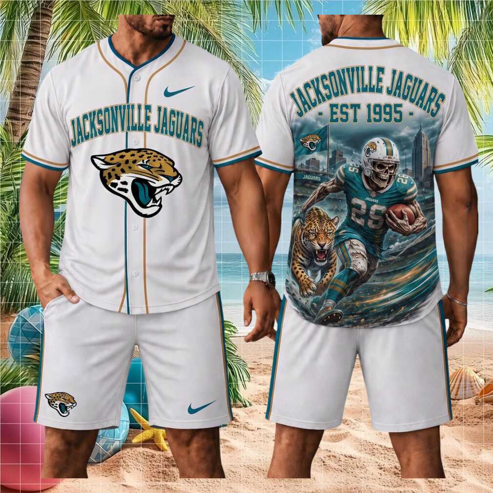 Jacksonville Jaguars Skull Football Jaguar Mascot Stadium Baseball Shirt