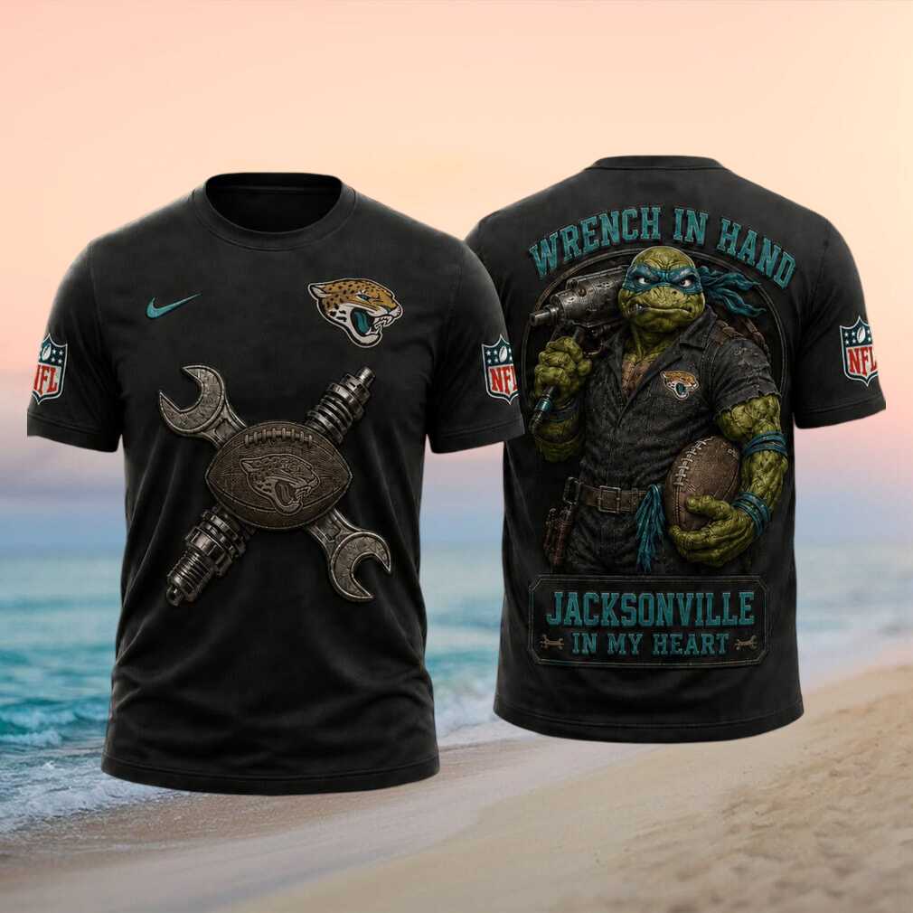 Jacksonville Jaguars Turtle Mechanic Wrench In Hand Football Shirt