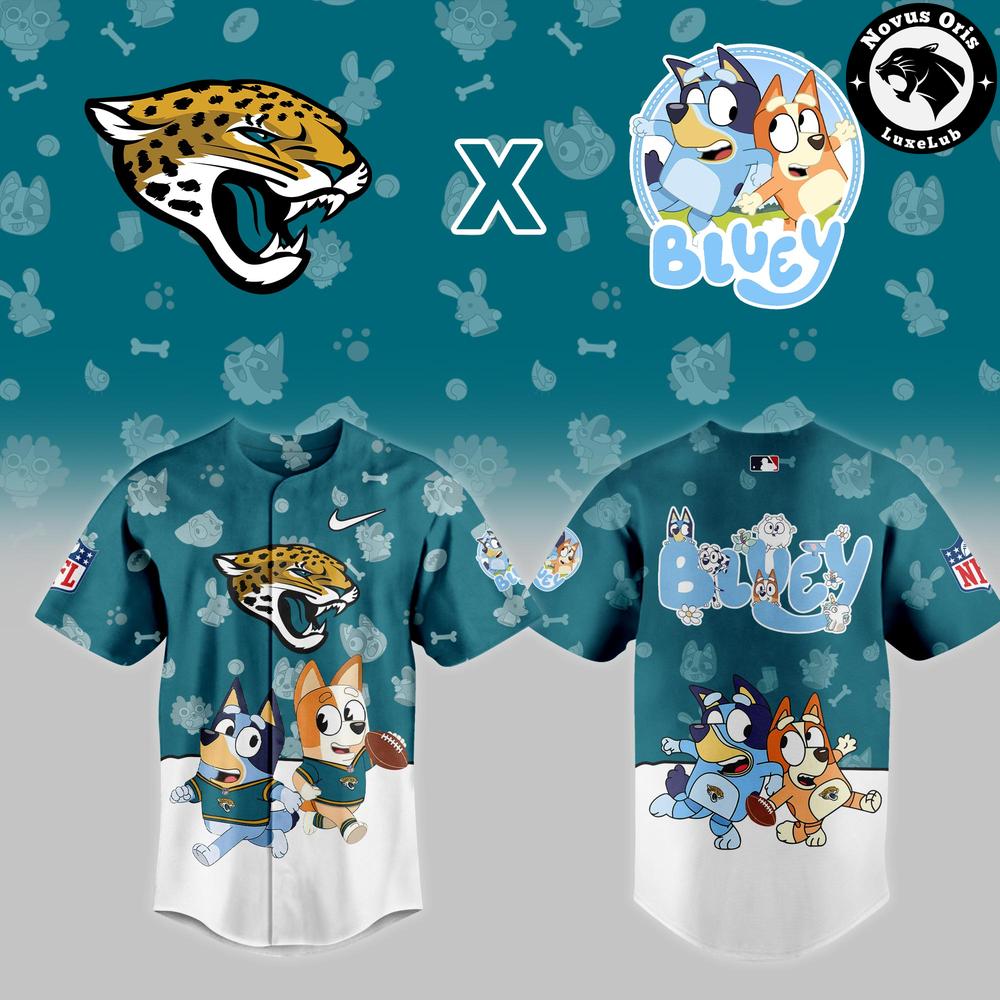 Jacksonville Jaguars x Bluey Night NFL Custom Edition Jersey