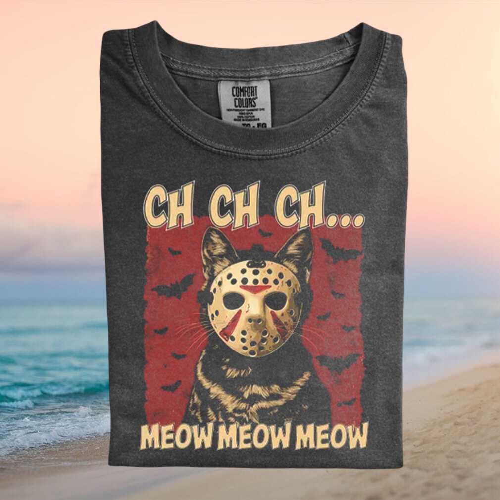 Jason Voorhees Cat Horror Movie Spoof Funny Graphic T Shirt - Limotees LLC