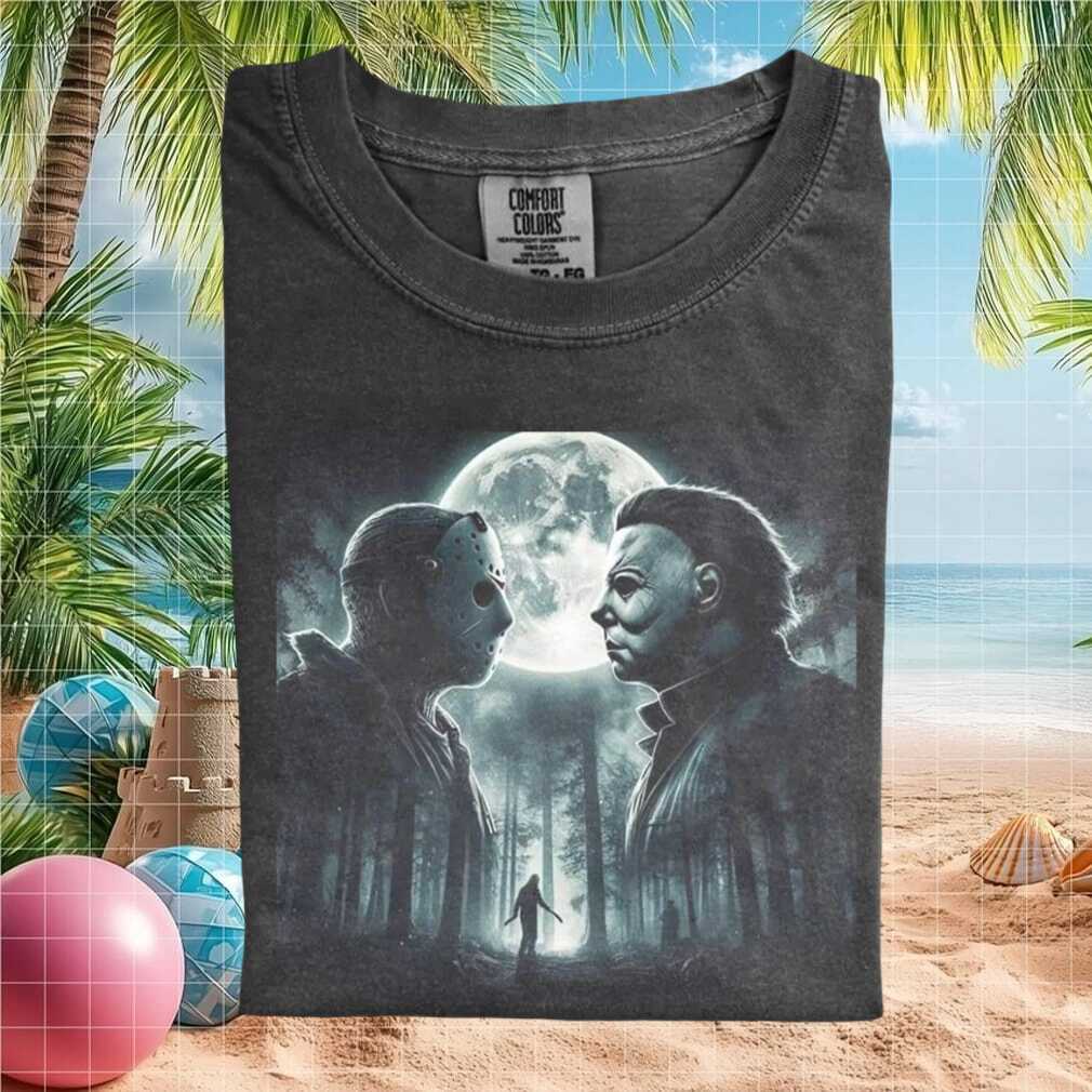 Jason Voorhees vs Michael Myers Epic Horror Battle T Shirt - Limotees LLC