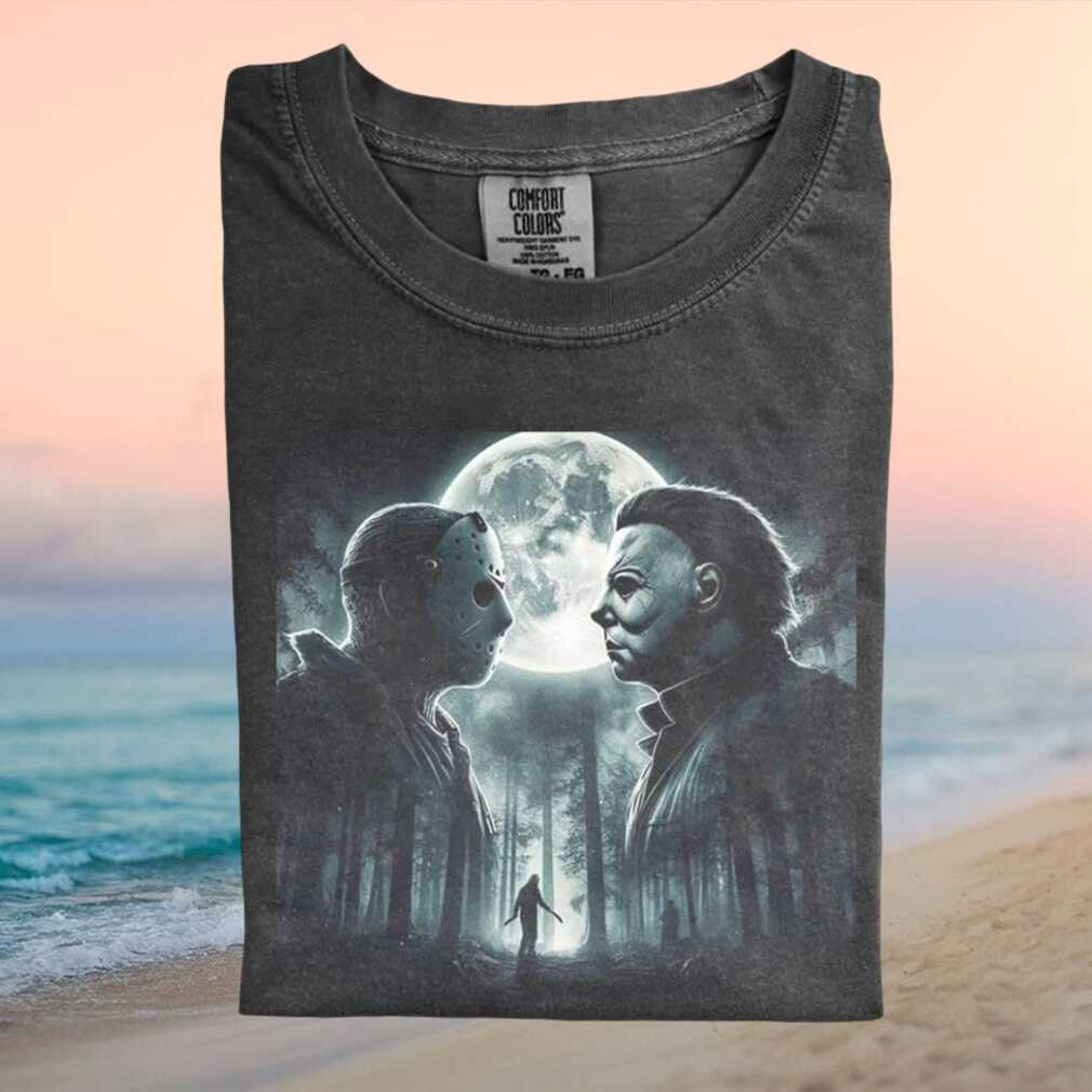 Jason Voorhees vs Michael Myers Epic Horror Battle T Shirt - Limotees LLC