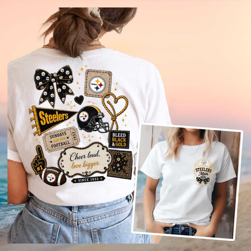 Pittsburgh Steelers Mom Coquette Bow Football Game Day Shirt
