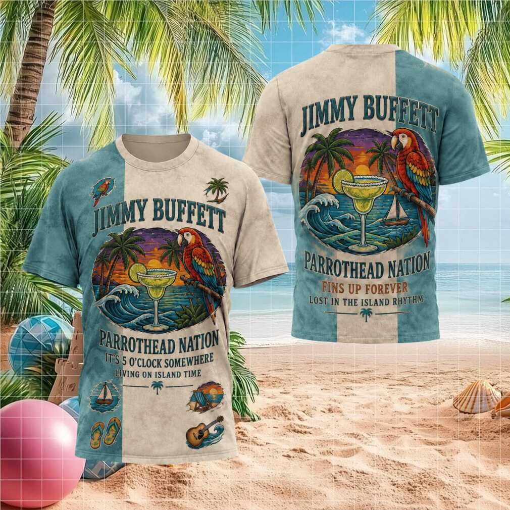 Jimmy Buffett Parrothead Nation Island Rhythm Graphic Shirt - Limotees LLC