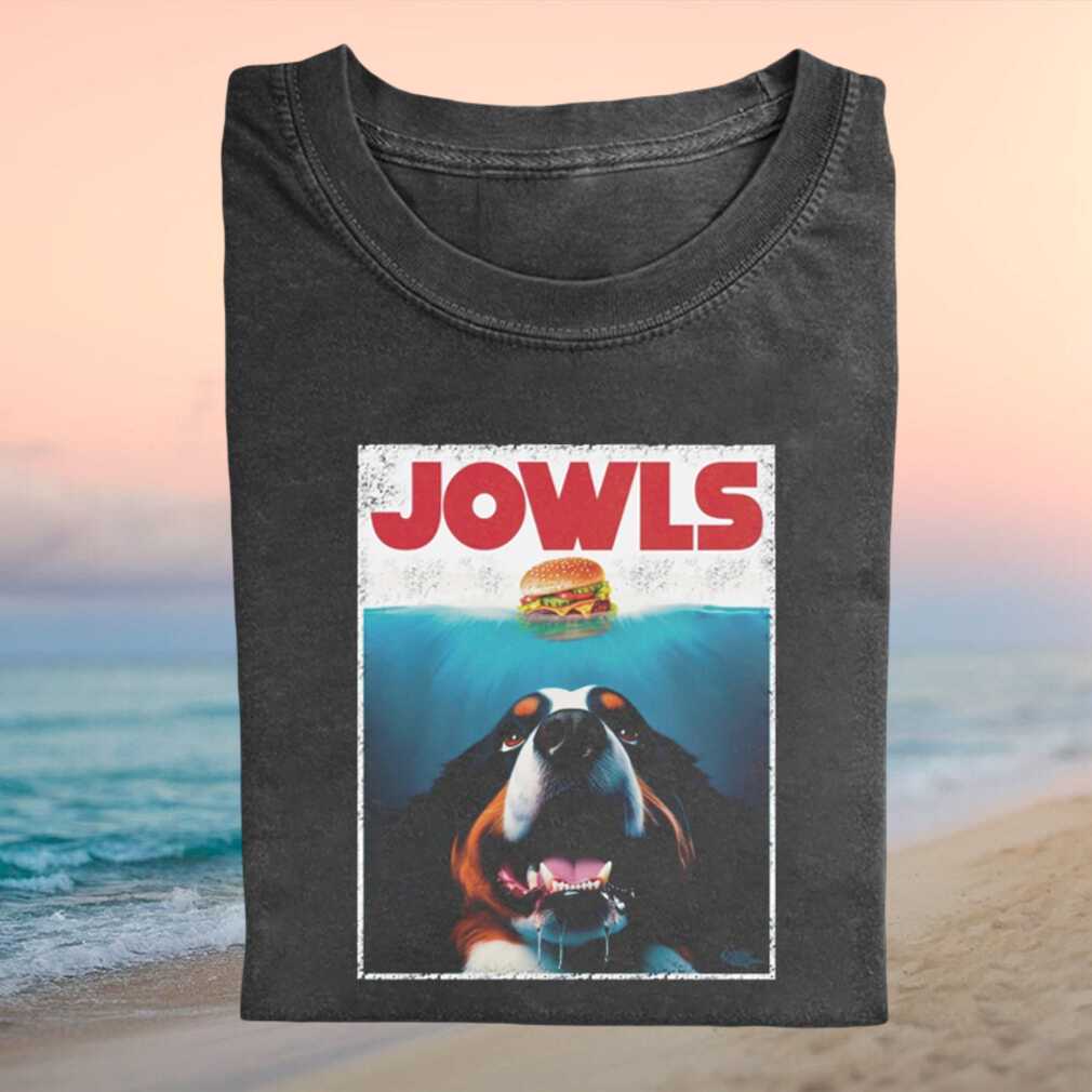 Jowls Dog Shark Movie Parody Funny Retro Style Unisex Graphic Comfort T Shirt - Limotees LLC