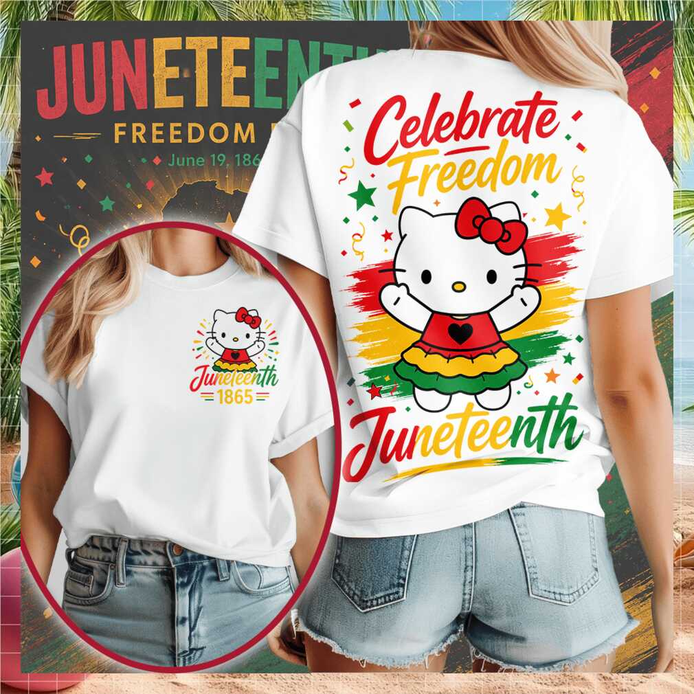Juneteenth Celebrate Freedom Hello Kitty Graphic Shirt - Limotees LLC