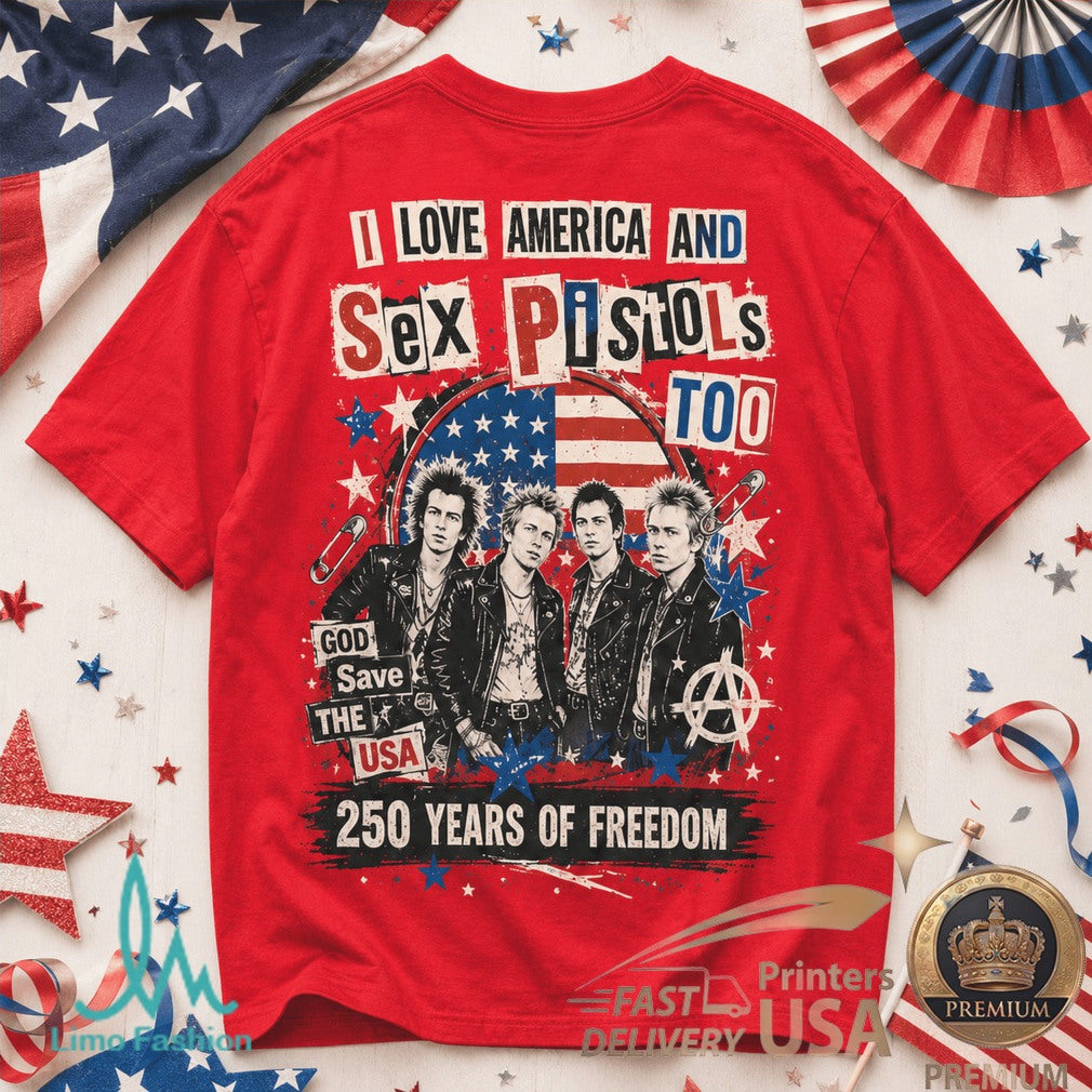 America 250 Years Of Freedom Sex Pistols Punk Rock Statue Shirt - Limotees LLC