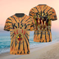 KISS Rock Band Spider Web Orange Tie Dye Signature Shirt