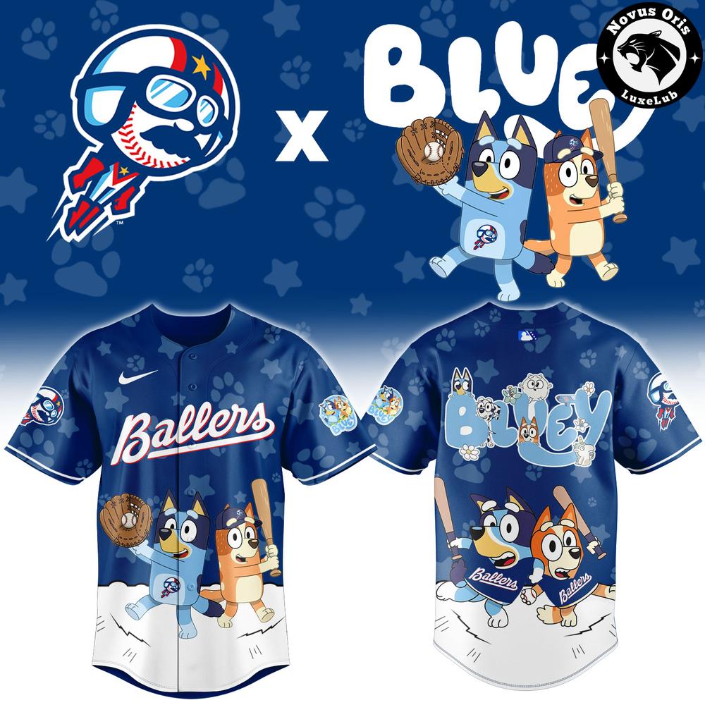 Kannapolis Cannon Ballers x Bluey Night Limited Edition Baseball Jersey