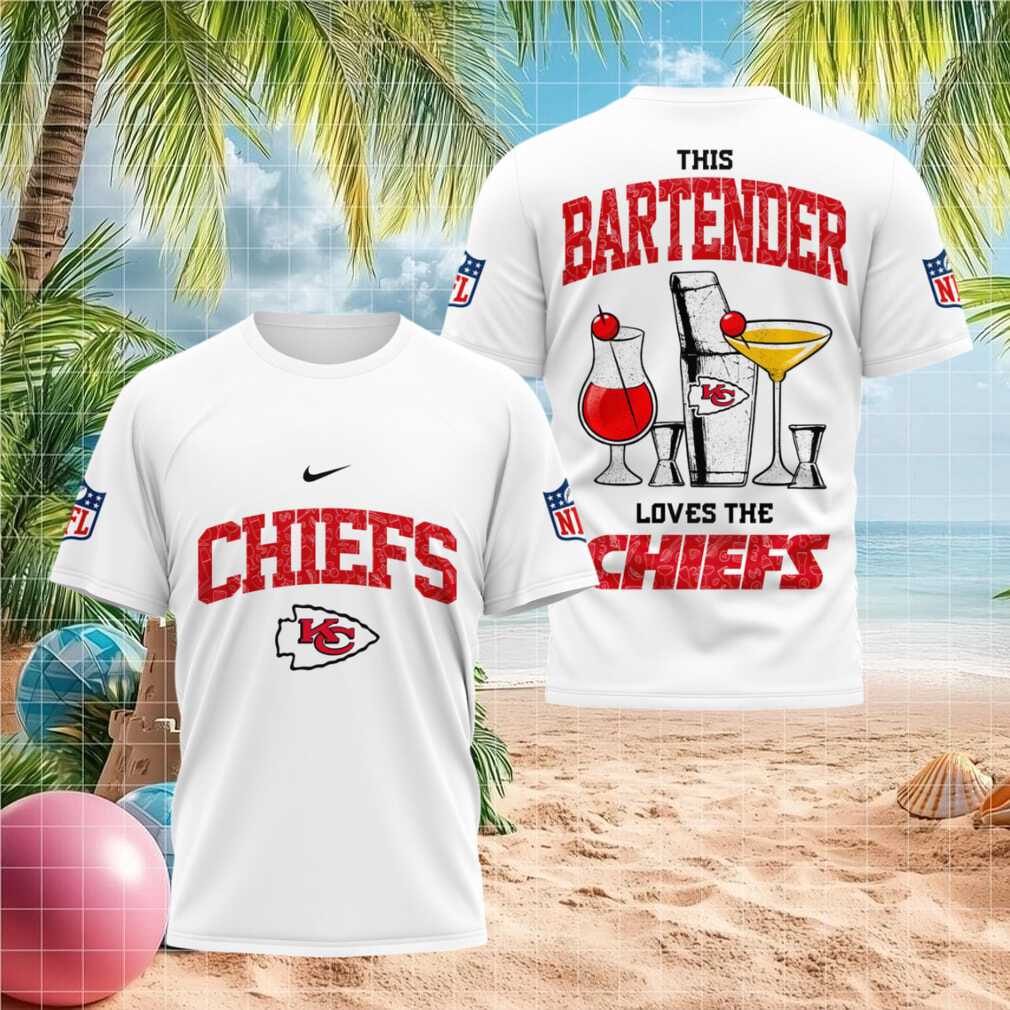 Kansas City Chiefs Bartender Cocktail Themed Football Fans Shirt