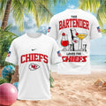 Kansas City Chiefs Bartender Cocktail Themed Football Fans Shirt