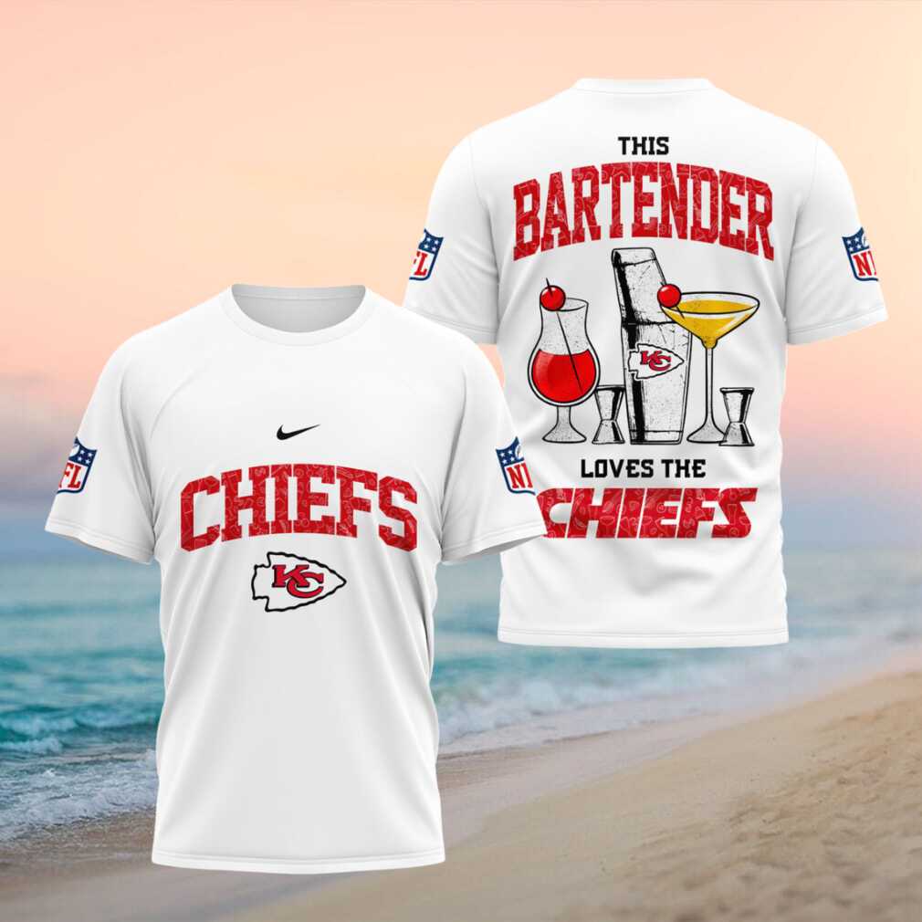 Kansas City Chiefs Bartender Cocktail Themed Football Fans Shirt