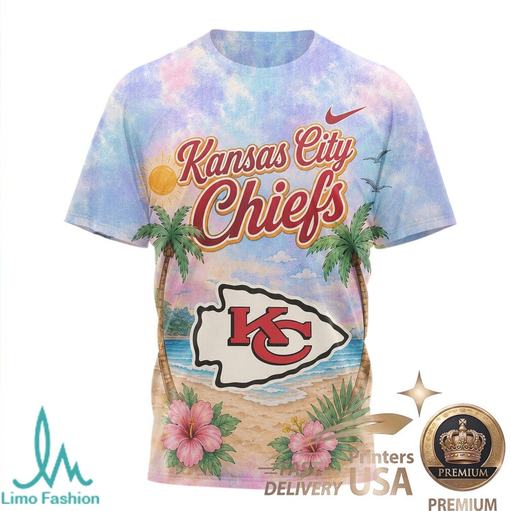 Kansas City Chiefs Beach Parrot Tropical Summer T Shirt - Limotees LLC
