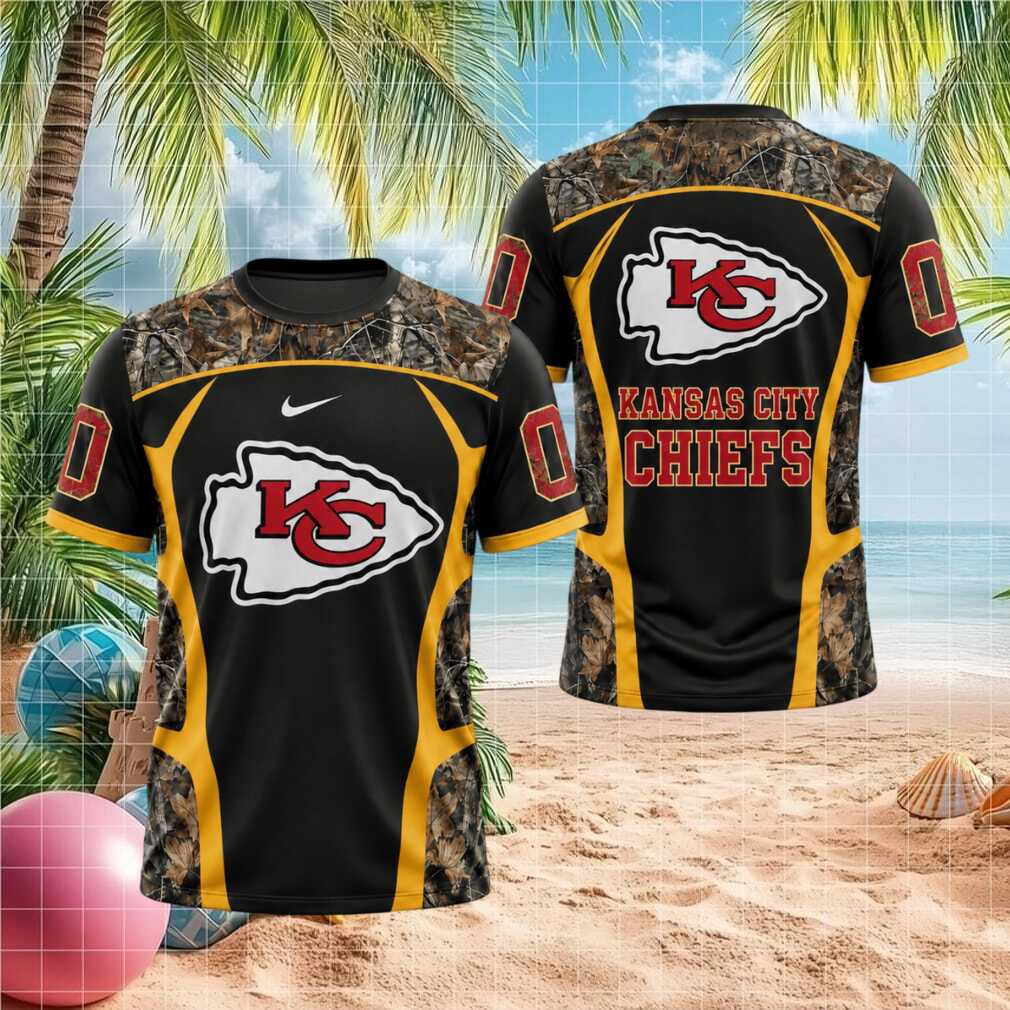 Kansas City Chiefs Camouflage Leaves Football Shirt - Limotees LLC