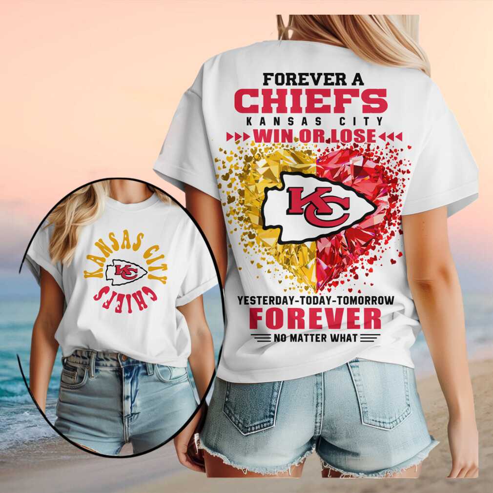 Kansas City Chiefs Diamond Heart Win Or Lose Football T Shirt