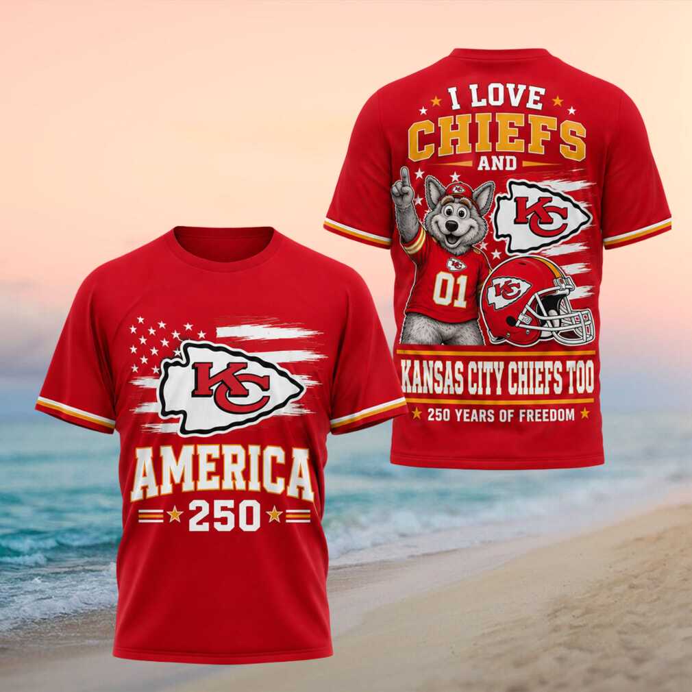 Kansas City Chiefs Football America 250 Years Of Freedom Retro NFL Team Fan Shirt - Limotees LLC