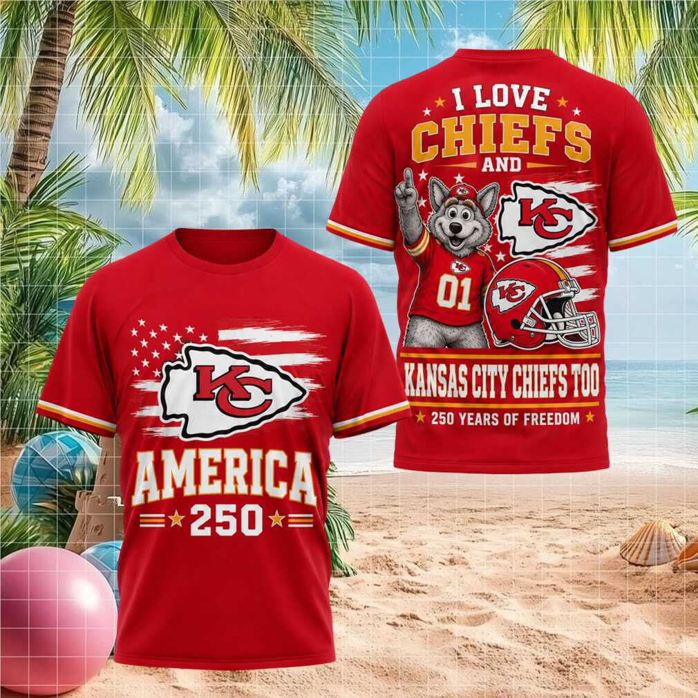 Kansas City Chiefs Football America 250 Years Of Freedom Retro NFL Team Fan Shirt - Limotees LLC