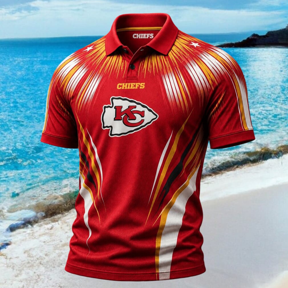 Kansas City Chiefs Football Starburst Graphic Performance Polo Shirt - Limotees LLC